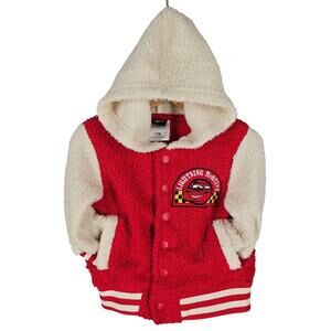 DISNEY PIXAR HYBRID APPAREL LIGHNING MCQUEEN BUTTON-UP HOODIE SWEATER SIZE 12M